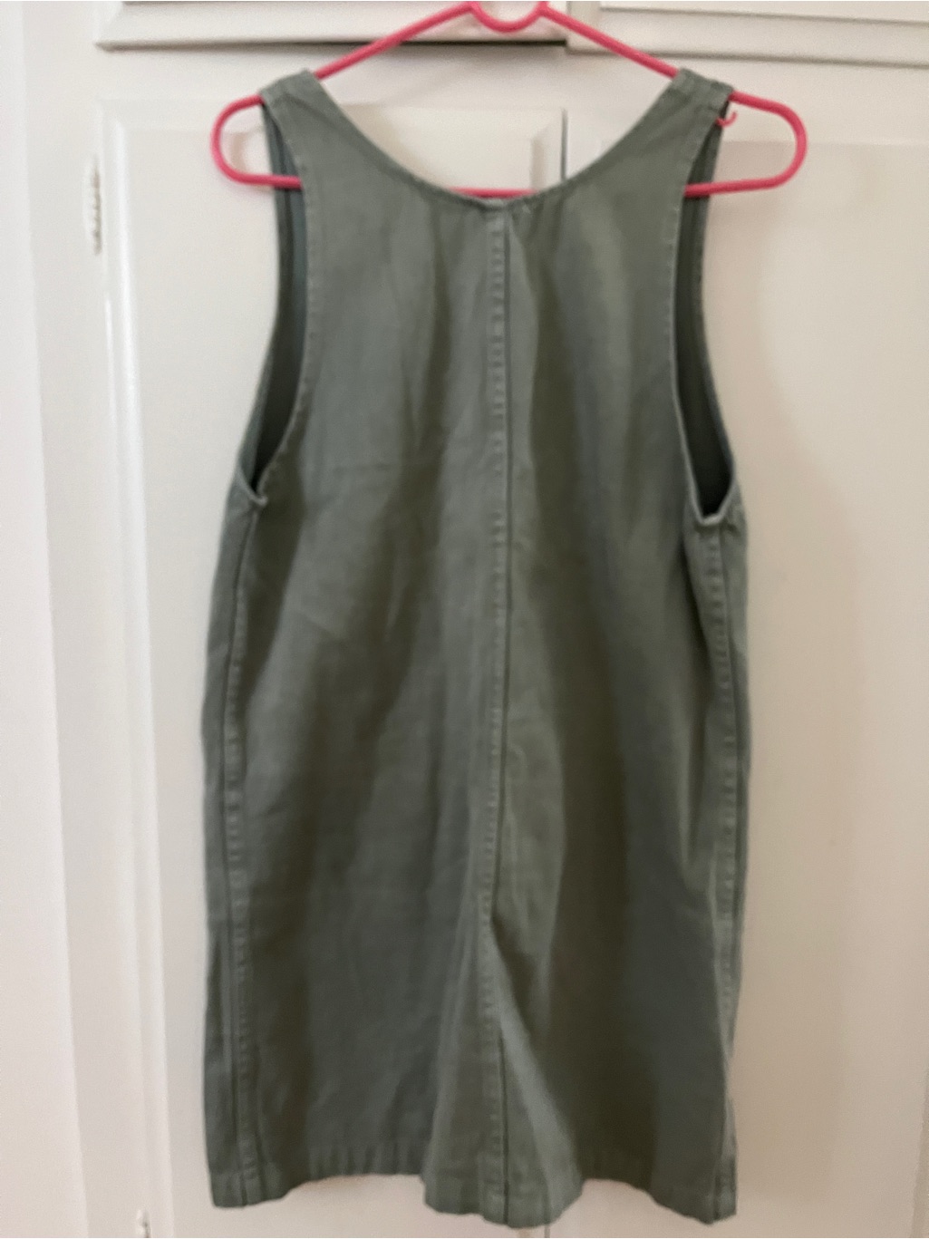 Jungmaven Olive Green Sleeveless Button-Front Mini Dress — image 5 of 5